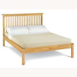 Atlanta light wood double bed frame (low foot end)