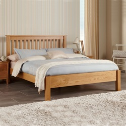 Lincoln oak bed frame by Serene furnishings.