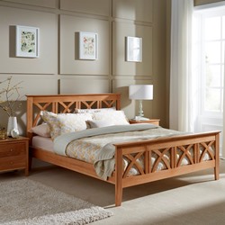 Maiden oak bed frame by Serene.