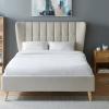 Tasya Natural fabric bed frame - view 1