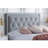 Woodbury grey velvet fabric bed - view 5