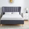 Tasya Dark Grey fabric bed frame - view 1