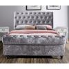 Castello Steel scroll sleigh fabric bed frame - view 2