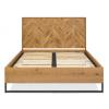 Riva rustic oak panel bed frame  - view 3