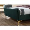 Clover green velvet fabric bed - view 6