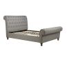 Castello Grey scroll sleigh fabric bed frame - view 3