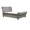 Castello Grey scroll sleigh fabric bed frame - view 4