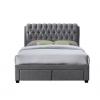 Valentino grey fabric bed - view 4