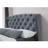 Hope grey velvet fabric bed - view 6