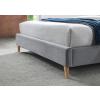 Elm grey velvet fabric bed - view 4