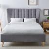 Tasya Light Grey fabric bed frame - view 1