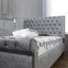 Orbit silver fabric bed frame  - view 2