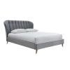 Elm grey velvet fabric bed - view 2