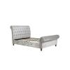 Castello Steel scroll sleigh fabric bed frame - view 3