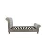 Castello Grey scroll sleigh fabric bed frame - view 6