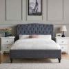 Rosa Dark Grey fabric bed frame - view 1