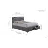 Valentino grey fabric bed - view 5