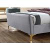 Clover grey velvet fabric bed - view 6