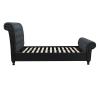 Castello Charcoal scroll sleigh fabric bed frame - view 5