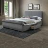 Lancaster grey velvet fabric bed - view 1