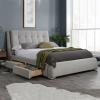 Mayfair grey fabric bed - view 1