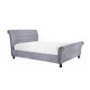 Opulence grey velvet fabric bed - view 2