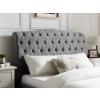 Rosa Light Grey fabric bed frame - view 4