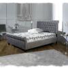 Orbit silver fabric bed frame  - view 1