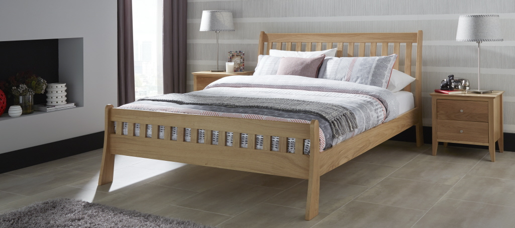 oak bed frame