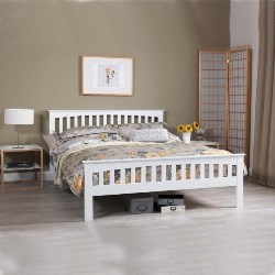 Amelia opal white 6ft bed frame by Serene.