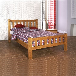 Astro solid 4ft wood bed frame by Limelight.