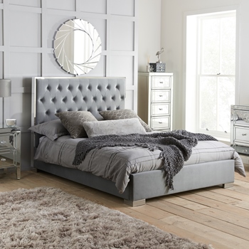 Birlea Chelsea Grey Fabric Bed Frame