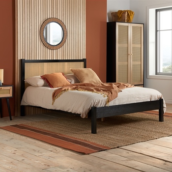 Birlea Croxley Black Rattan Bed Frame