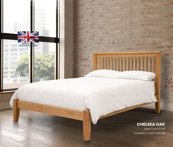 Chelsea in a low foot end (LFE) oak bed frame