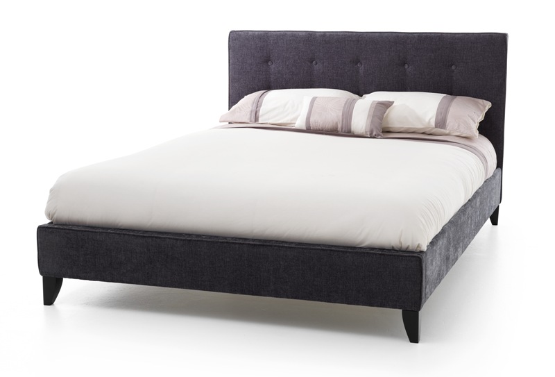 Chelsea 6ft super king charcoal fabric bed frame by Serene.