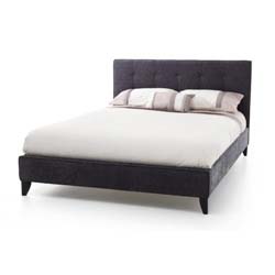 Chelsea charcoal fabric bed frame by Serene