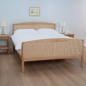 Edgeworth Rattan Bed Frame High Foot End