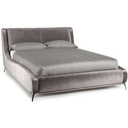 Faye lilac double fabric bed by Serene furnishings.