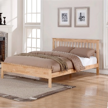 Pentre Oak Finish Small Double Bed Frame