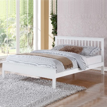 Pentre white bed frame.