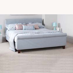 Hazel 4ft small double ice fabric bed frame by Serene.