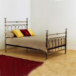 Krystal brass double bed frame Bentley Designs.