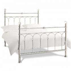 Krystal Shiny Nickel Bentley Designs King Size Bed Frame