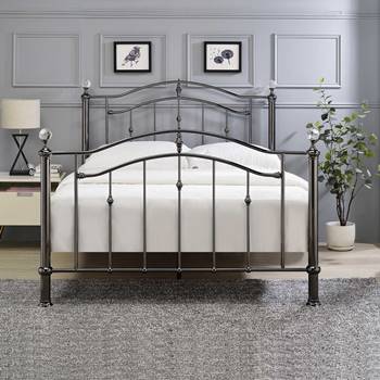 Callisto black chrome bedstead