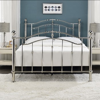 Callisto 4ft6 chrome bed frame.