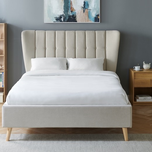 Natural double discount bed frame
