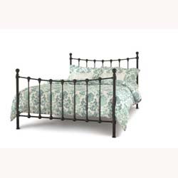 Marseilles 4ft small double black bed frame by Serene.