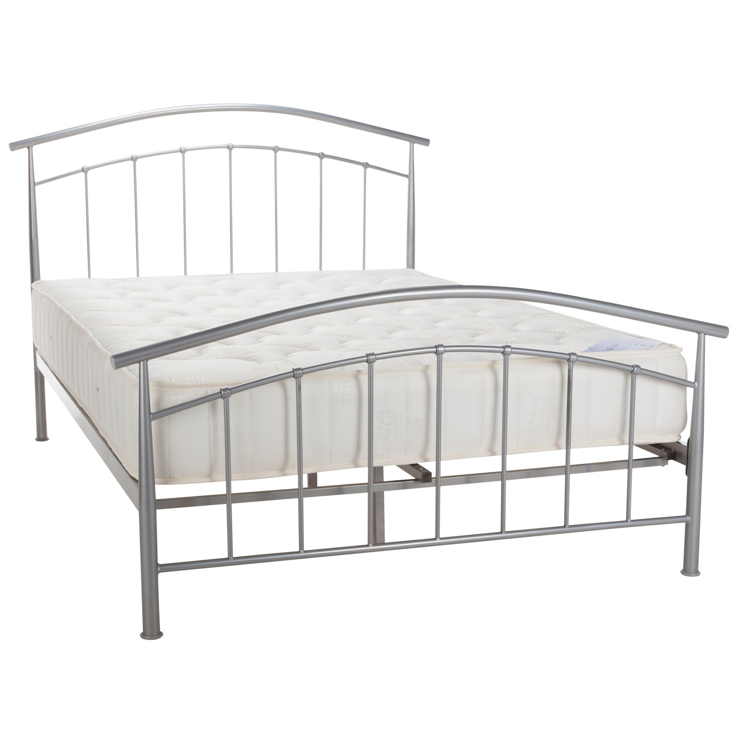 Mercury Pearl Silver metal bed frame