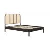 Margot black oak rattan bed frame.  - view 6