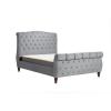 Colorado grey velvet fabric bed - view 3